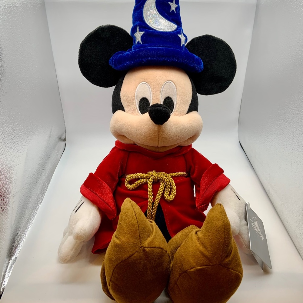 Disney Mickey Mouse Fantasia Sorcerer Stuffed Toy Large 23" Plush With Tags!